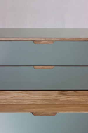 Aida Laminate & Oak Chest Of Drawers