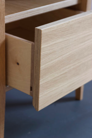 Oak veneer drawer front