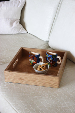 Oak and Forbo Lino Trays