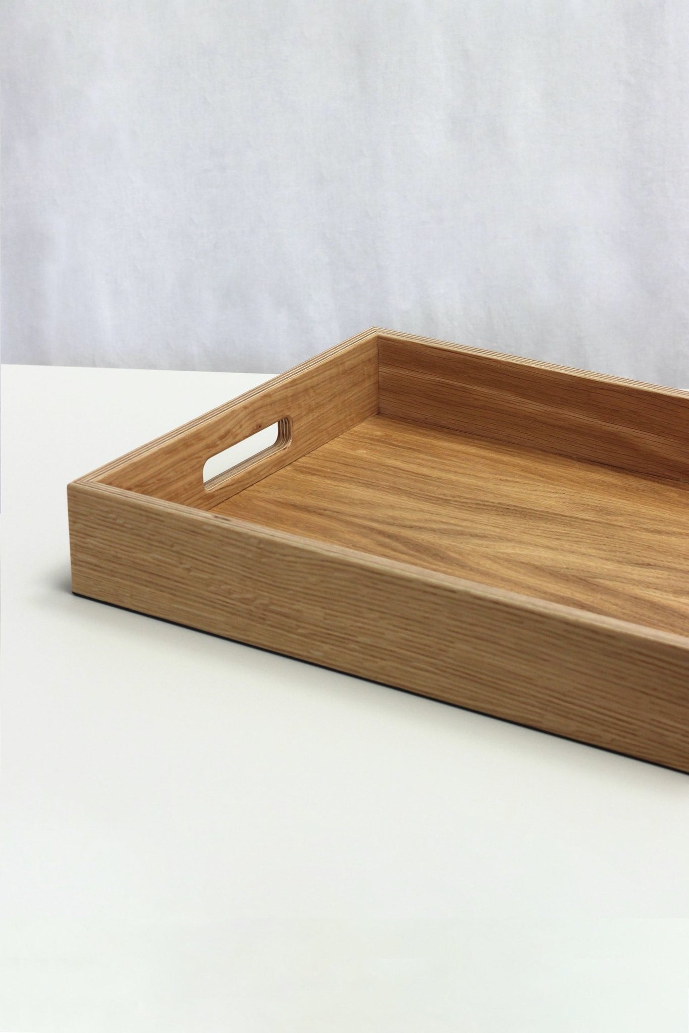 Conifer Green Forbo Lino and Oak Tray